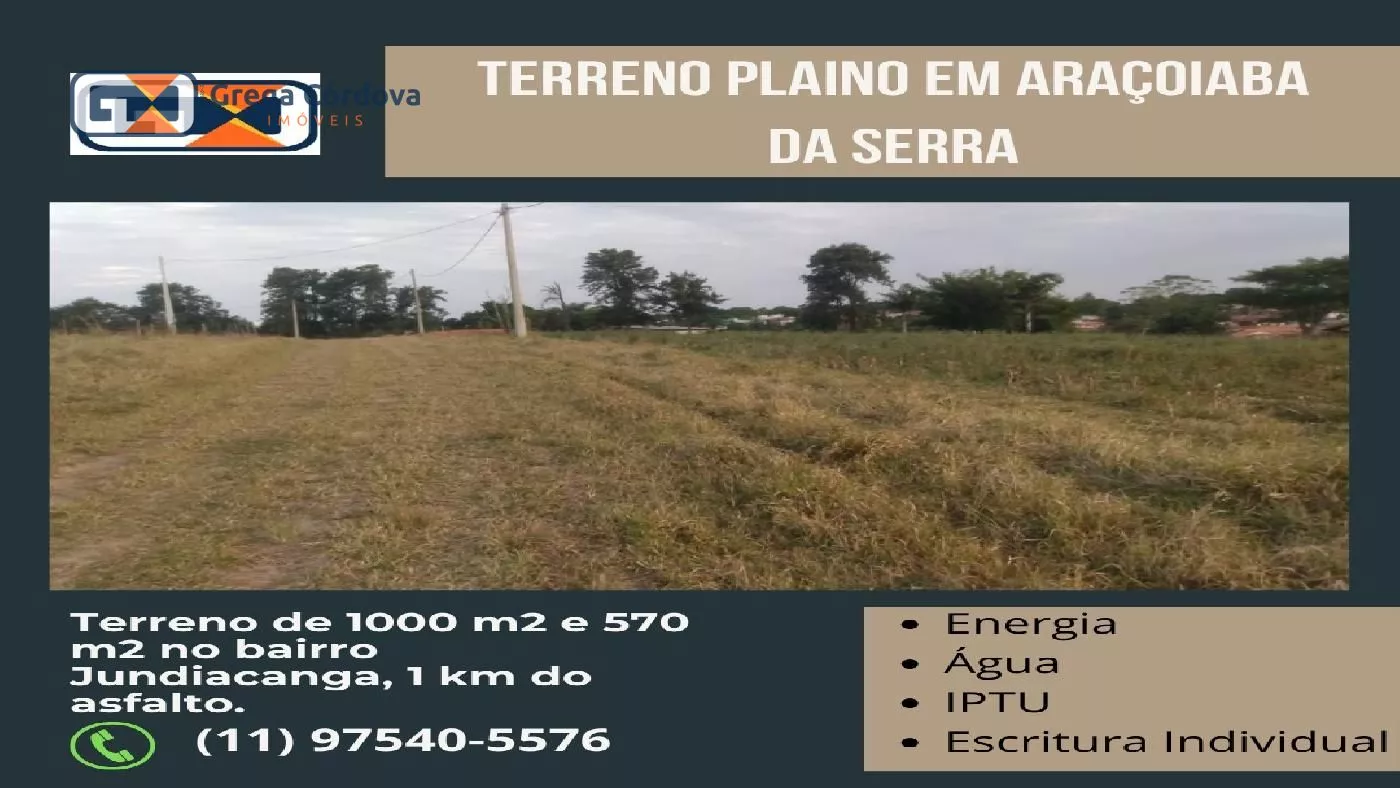 Terrenos de 1000 m2 pronto pra construir